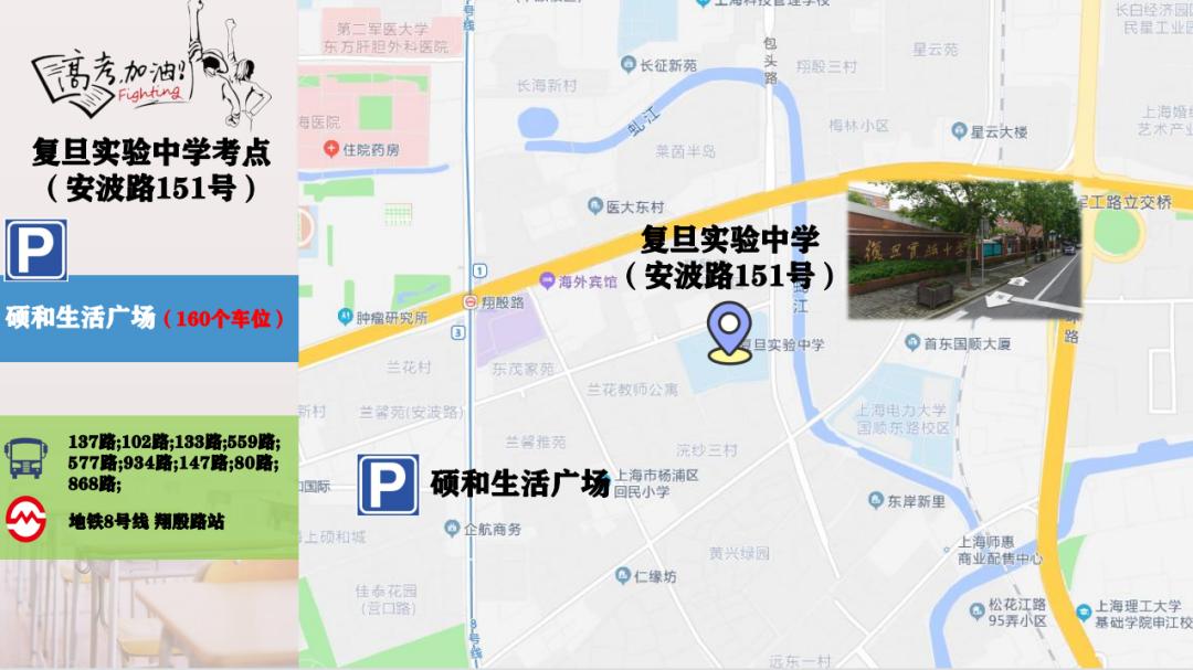 2022年上海高考考场分布,上海浦东高考考场分布图