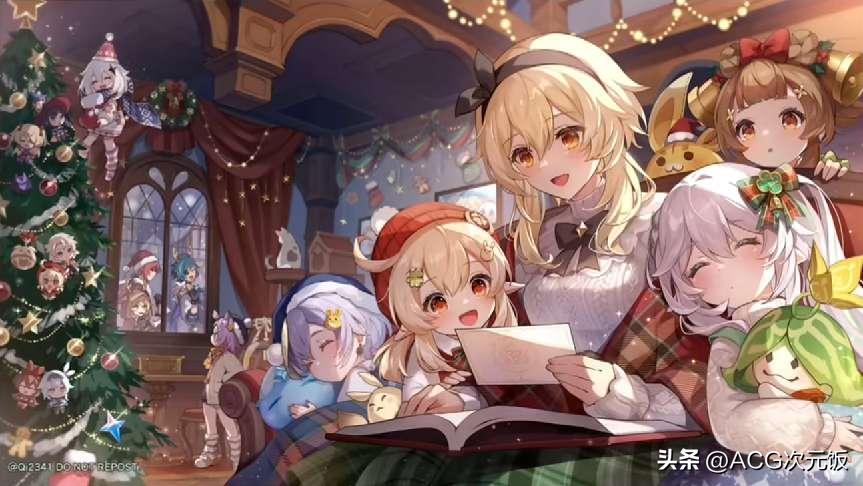 原神外国玩家怎么过圣诞？两主播和心海约会过节高质量贺图满天飞