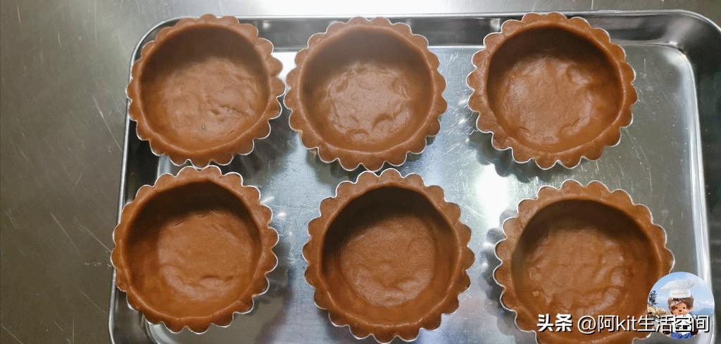 巧克力味挞皮的蛋挞