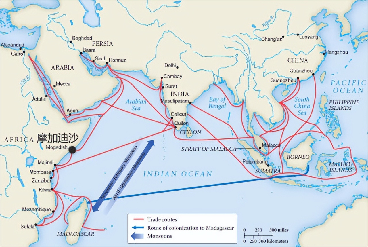 印度洋贸易历史讲解,16世纪印度洋贸易路线