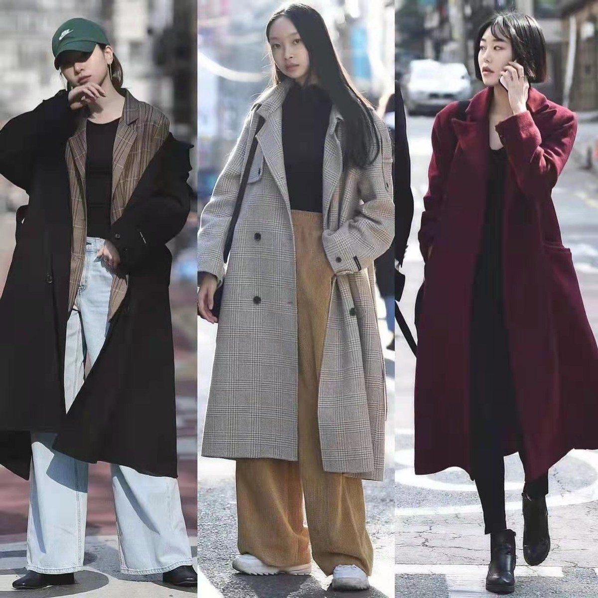 韩国小姐姐穿大衣图片,韩国女明星冬天大衣穿搭