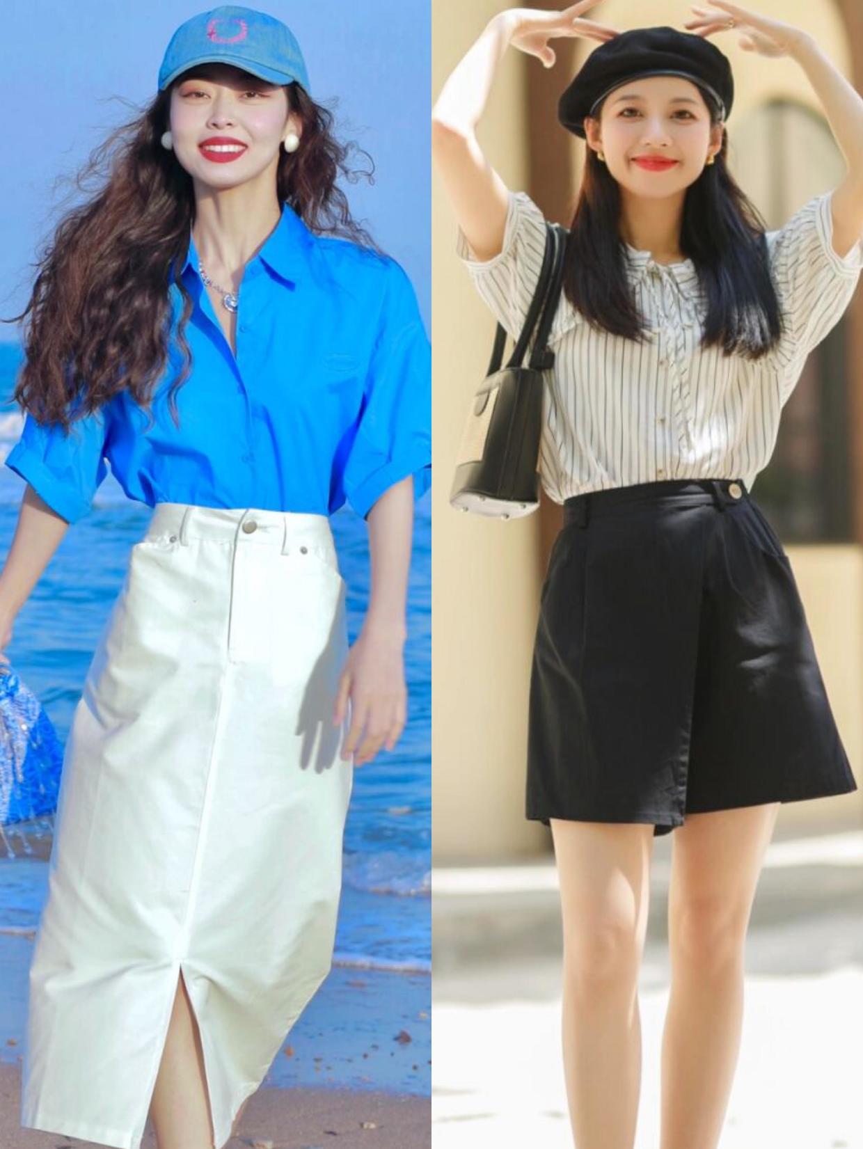 夏季穿衣高级感配色,夏季时尚短袖衣服好看