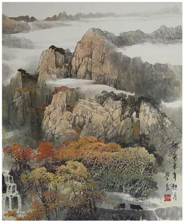 现代山水画名家竖幅作品欣赏,古代名家横幅山水画作品欣赏