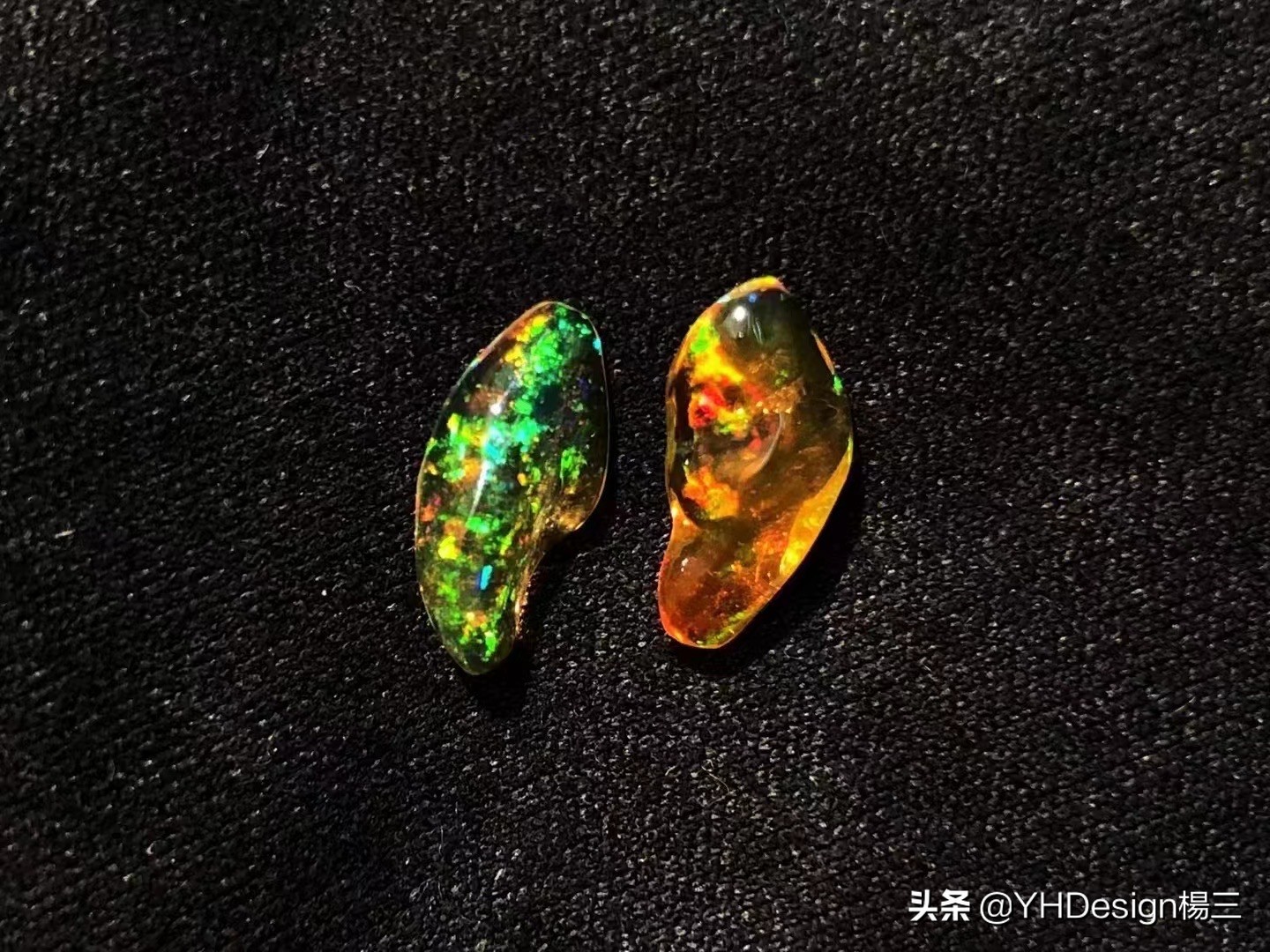 欧泊宝石五彩斑斓的黑,欧泊欣赏