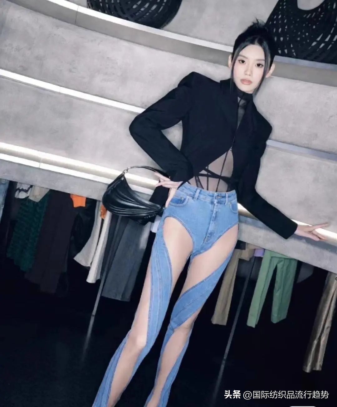 娜扎束脚哈伦裤,娜扎单眼皮连体裤