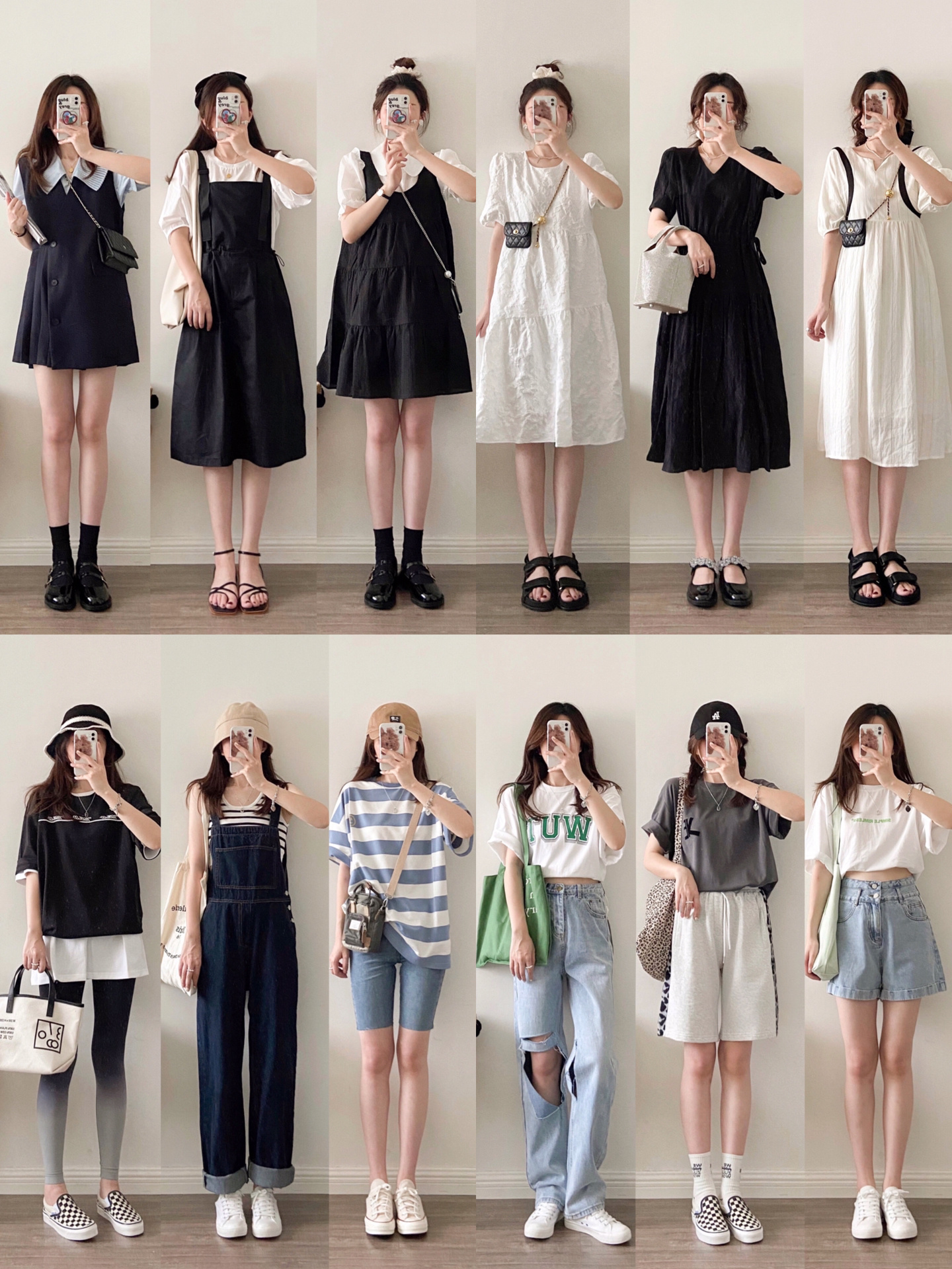 120套夏装大合集来喽！休闲职业全都有，还没找好模板赶快码住