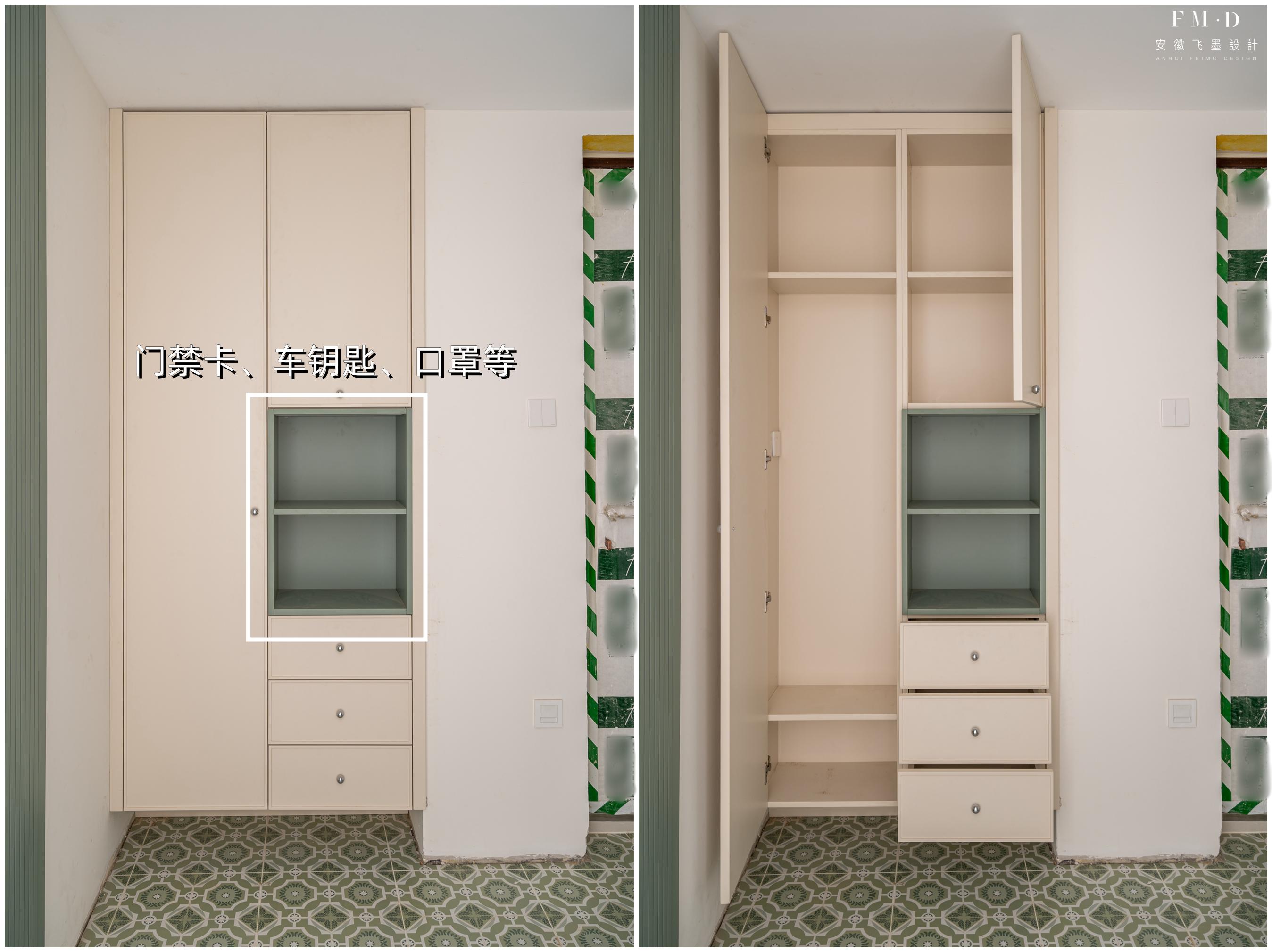 60公分深的柜子中间做开放格,柜子做开放格实用