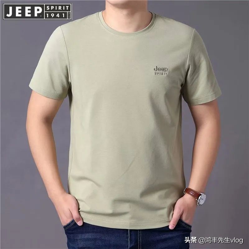 jeep短袖t恤专卖店男装翻领,jeep短袖t恤男纯棉官方正品