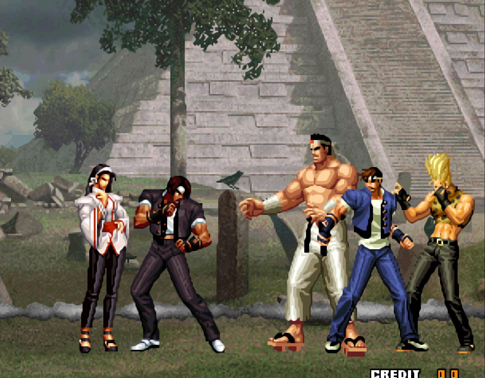 拳皇街机所有人物出招表,拳皇八神2002庵连招分解