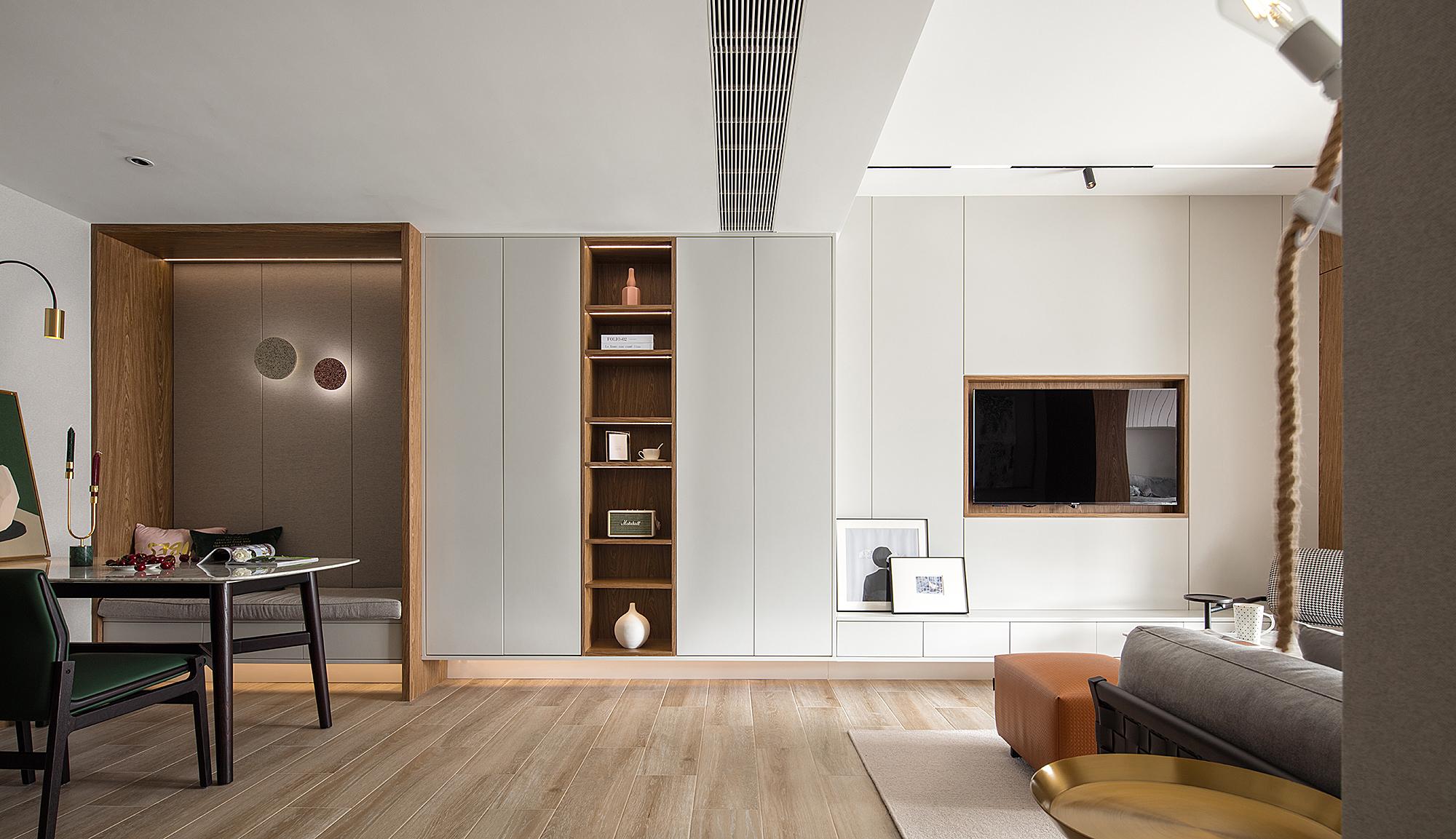 满墙柜电视背景墙,电视背景墙做满柜好还是不好