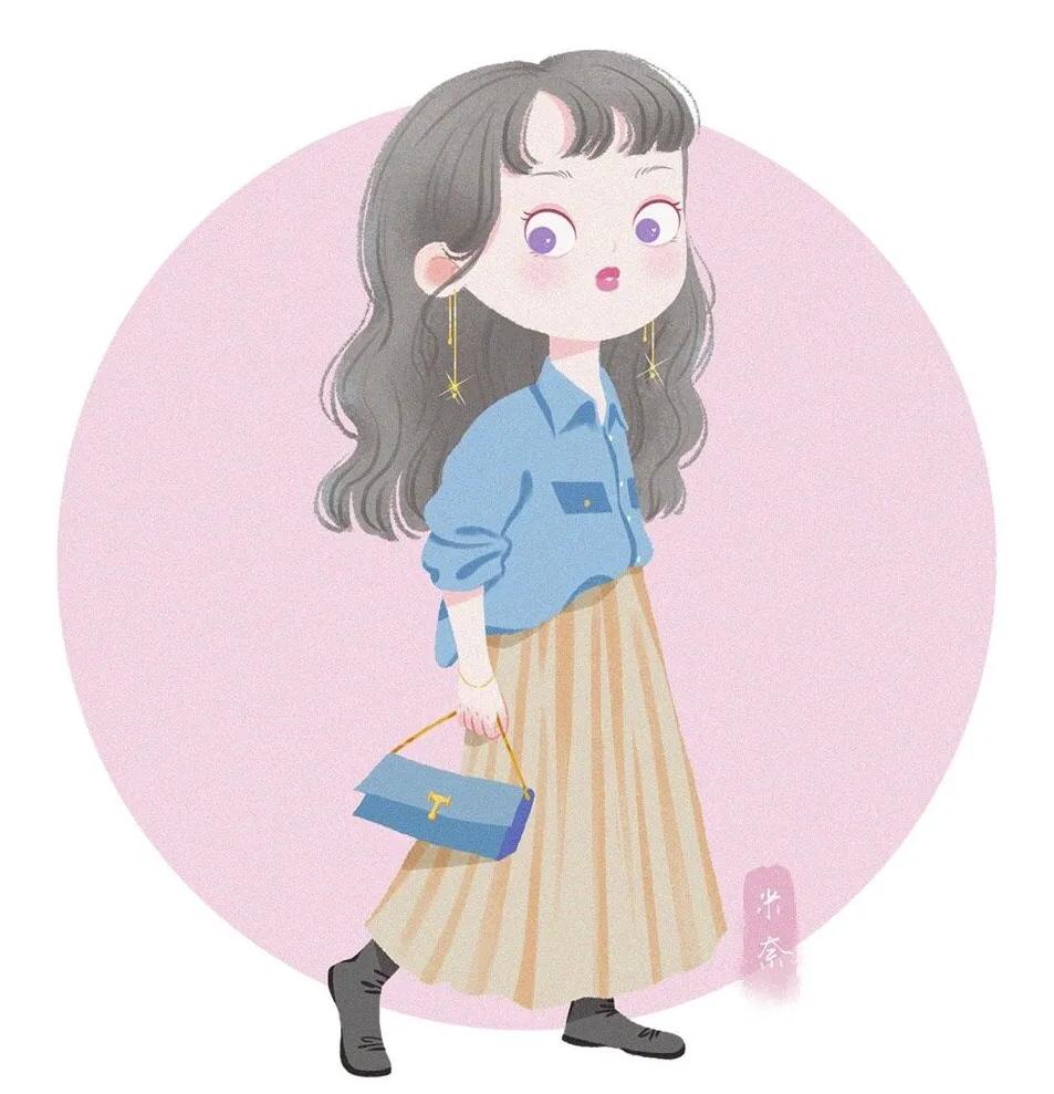 古典可爱小女孩插画,一组超萌的小女孩插画