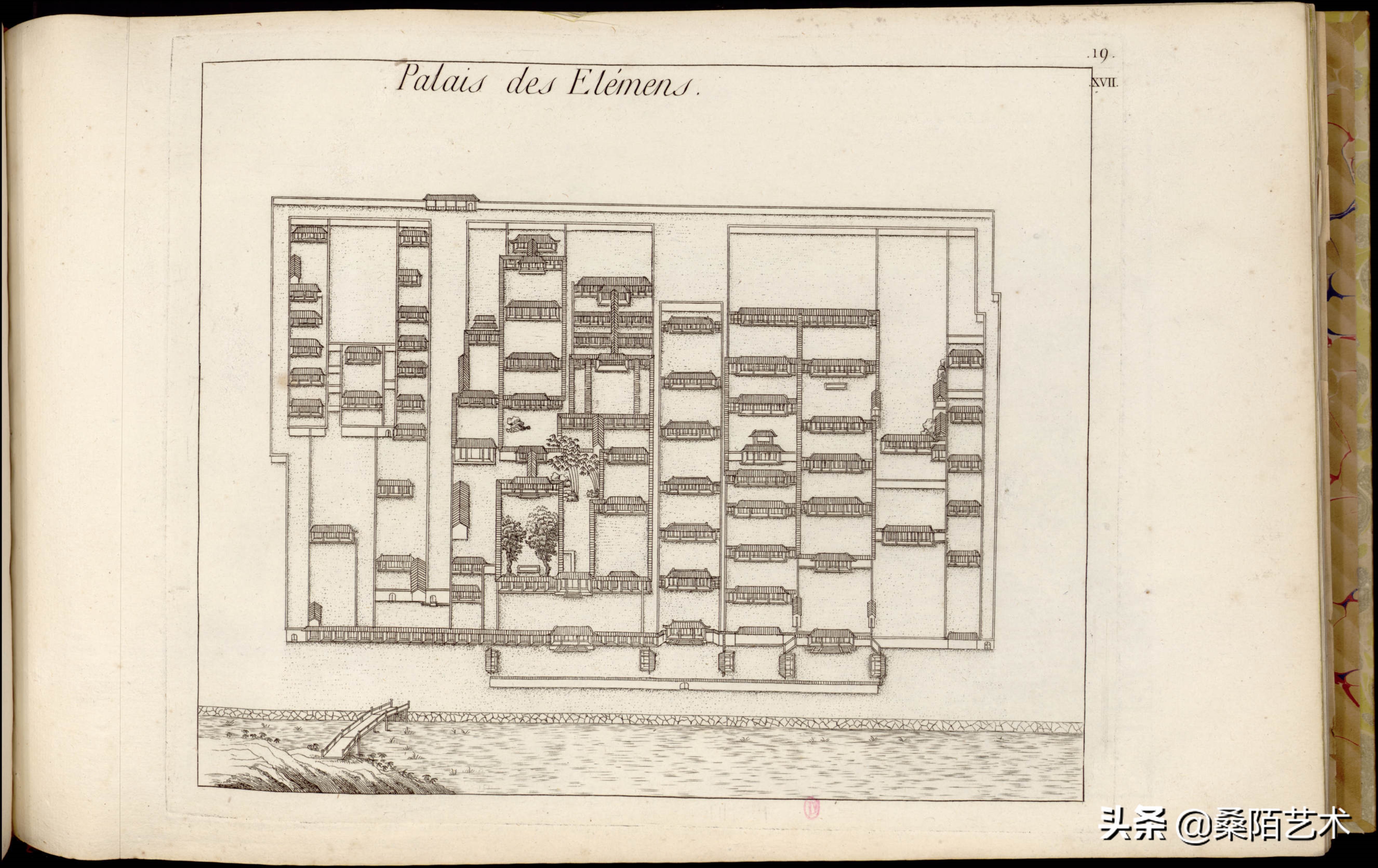 中国古典园林铜版画图片,1788年绘制的97幅中国园林铜版画