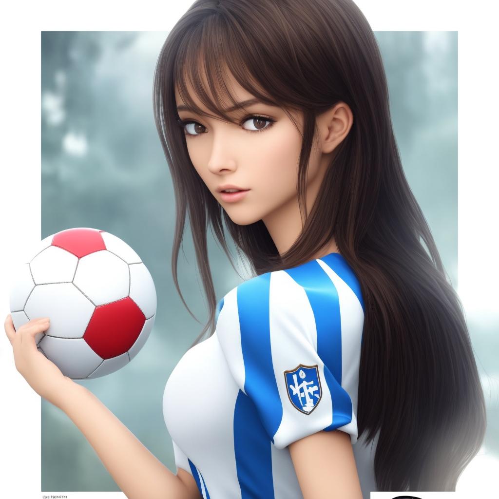 开球女球员,足球美少女