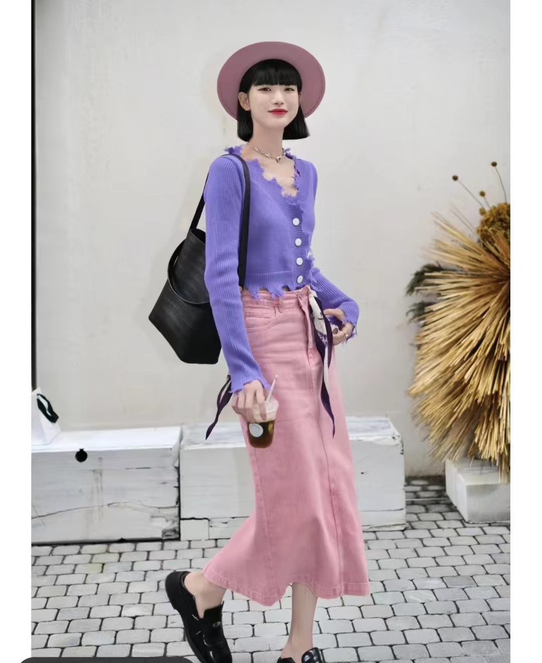 牛仔衫早春穿搭,复古牛仔衫女设计感小众早春