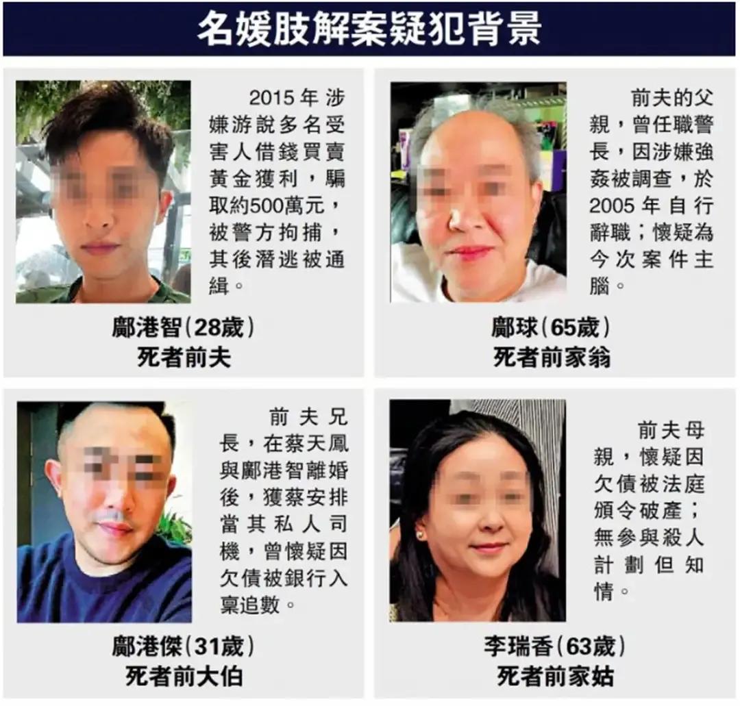 港媒称蔡天凤前夫已被捕,蔡天凤前夫儿女得知妈妈被害