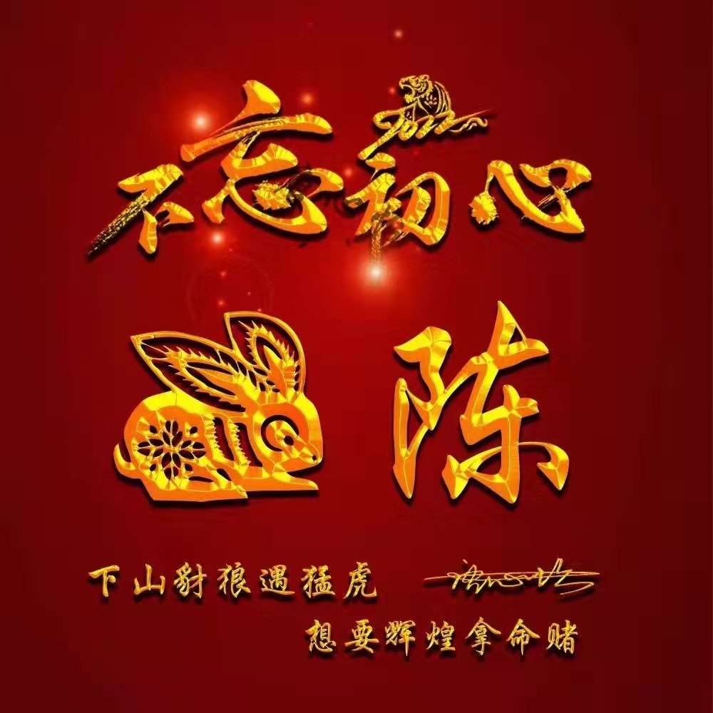 3d大气励志签名版微信姓氏头像,姓氏沉稳大气有格局的微信头像