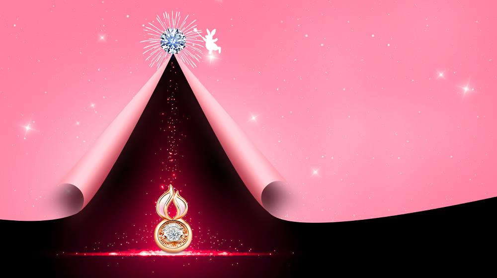 钻石世家钻石k金项链,钻石世家熊猫系列