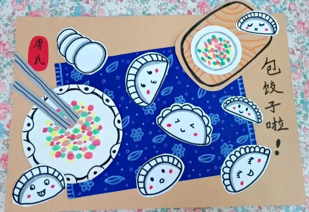 冬天吃的10种美食绘画,餐饮海报创意儿童绘画启蒙