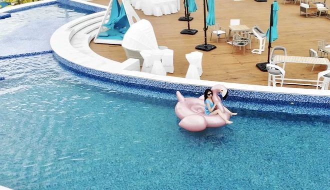 惠州巽寮湾领海游艇俱乐部浮潜,ufo无边际泳池巽寮湾九铭屿海浮潜