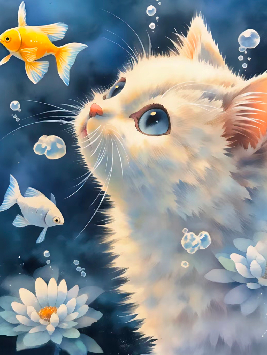 猫咪高清壁纸4k全屏60帧,萌萌哒粉色花篮里的猫咪图片壁纸