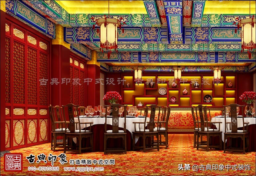 中式风酒店装修设计,宫廷中式装修效果