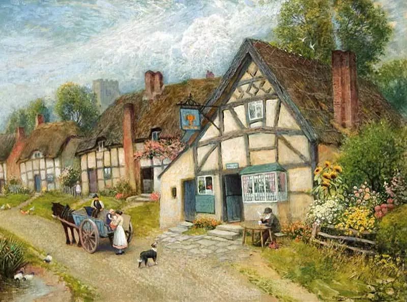 水彩画家约瑟夫的城市风光作品,英国水彩画家理查德索恩