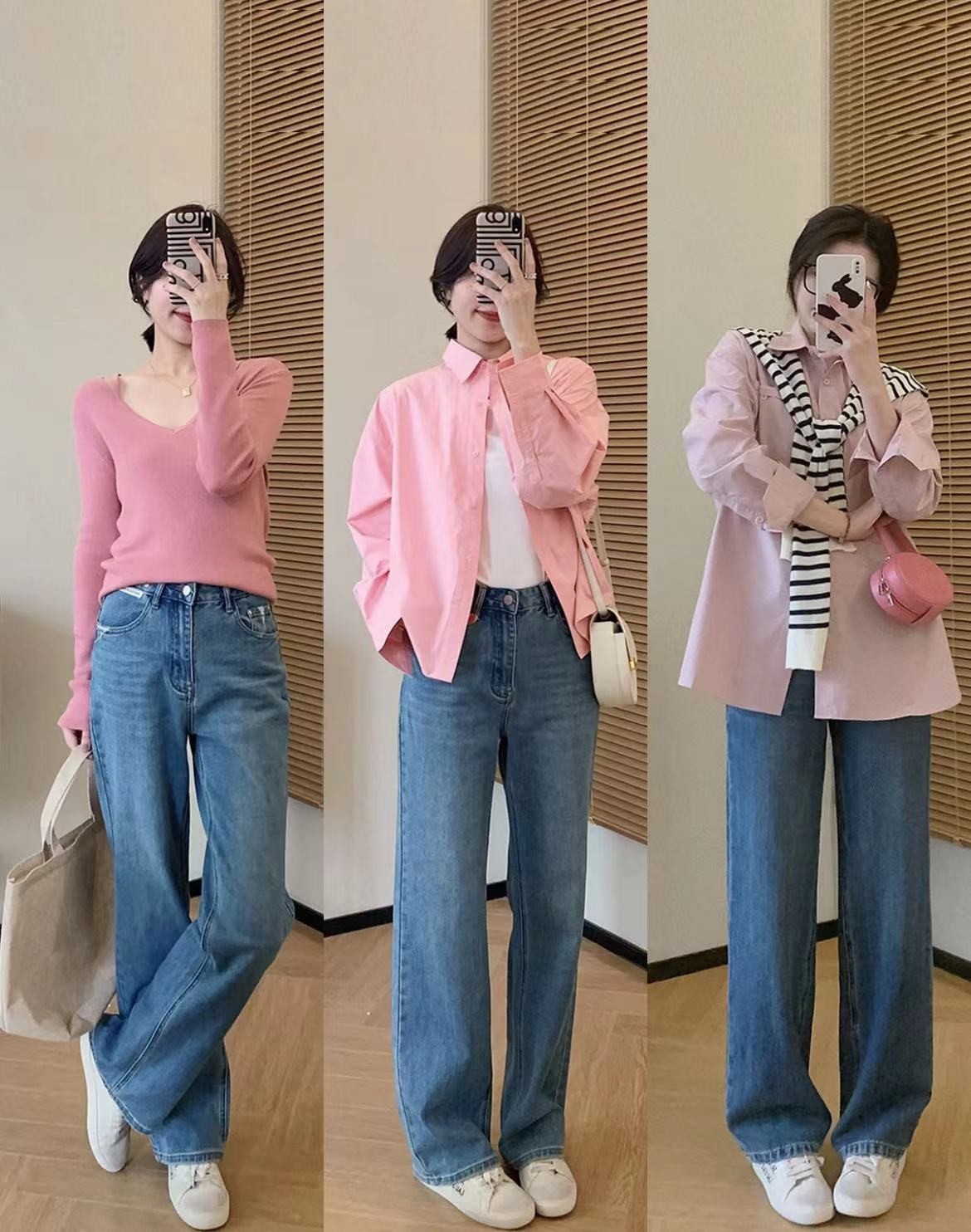 夏日超平价粉色系搭配少女心爆棚,春天穿搭中性风粉色