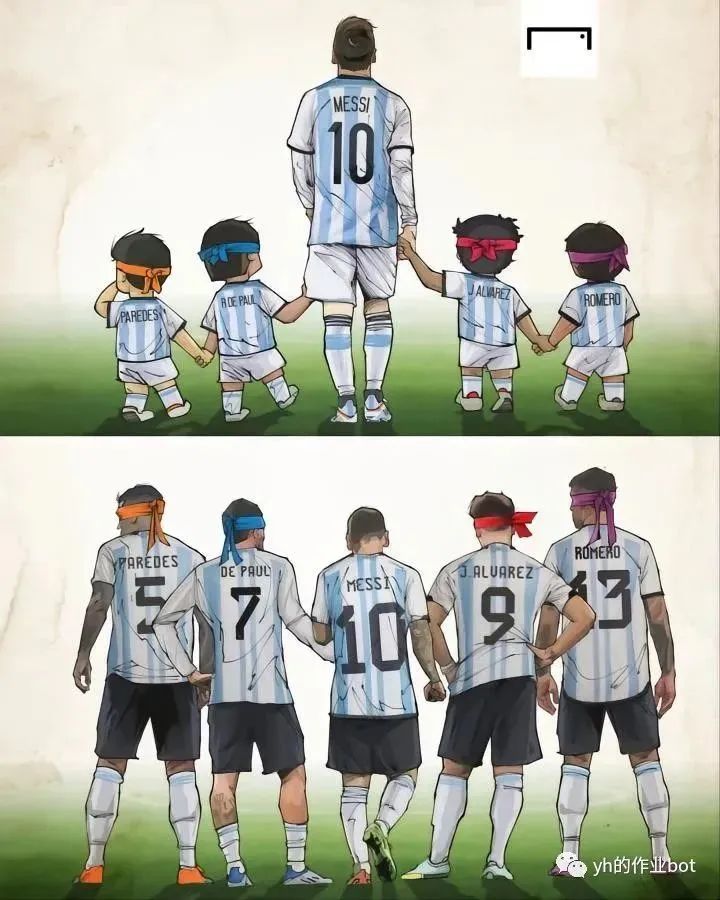 梅西夺冠后三个儿子球场踢球,梅西与迷弟球员踢球