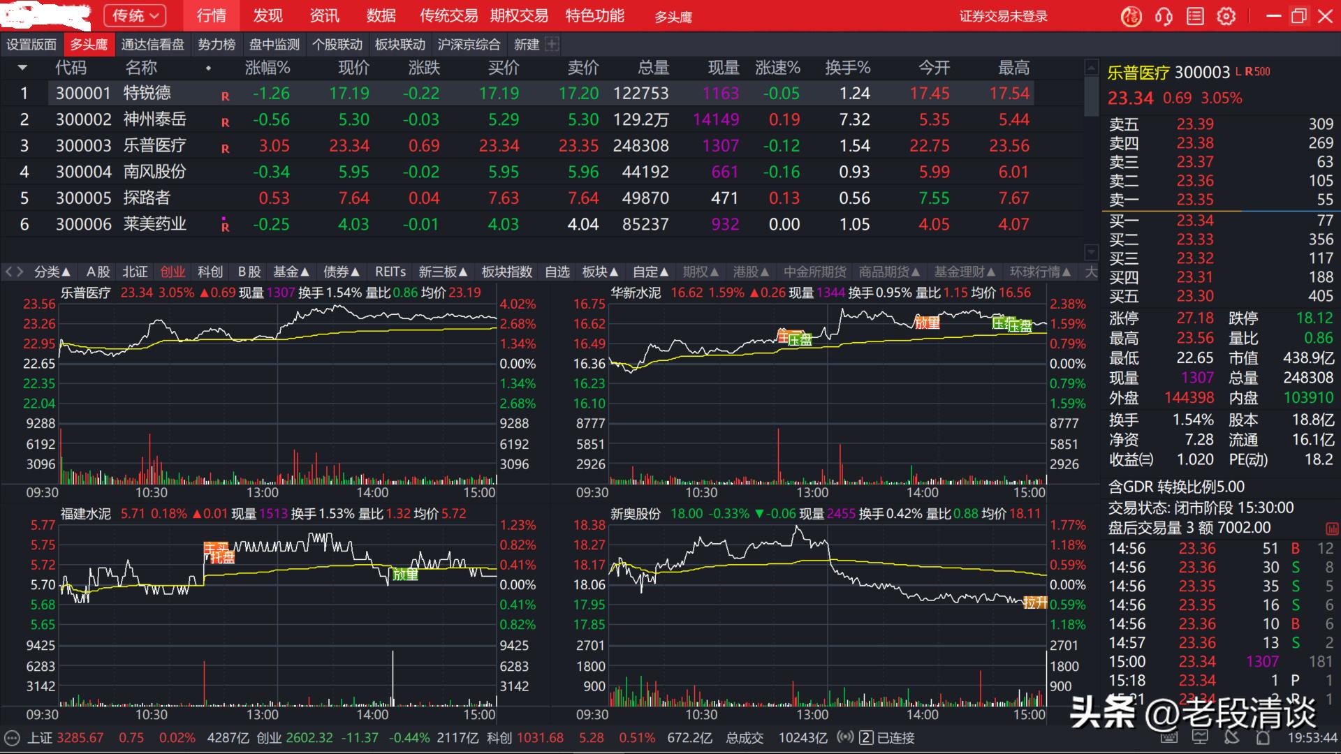 股票行情的软件界面