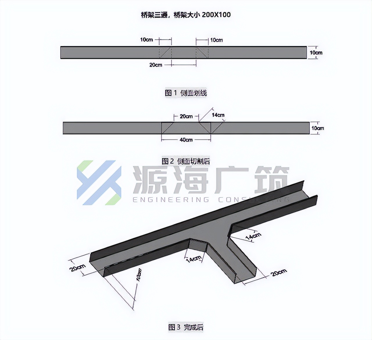 桥架90度弯头做法尺寸,100*50桥架弯头尺寸