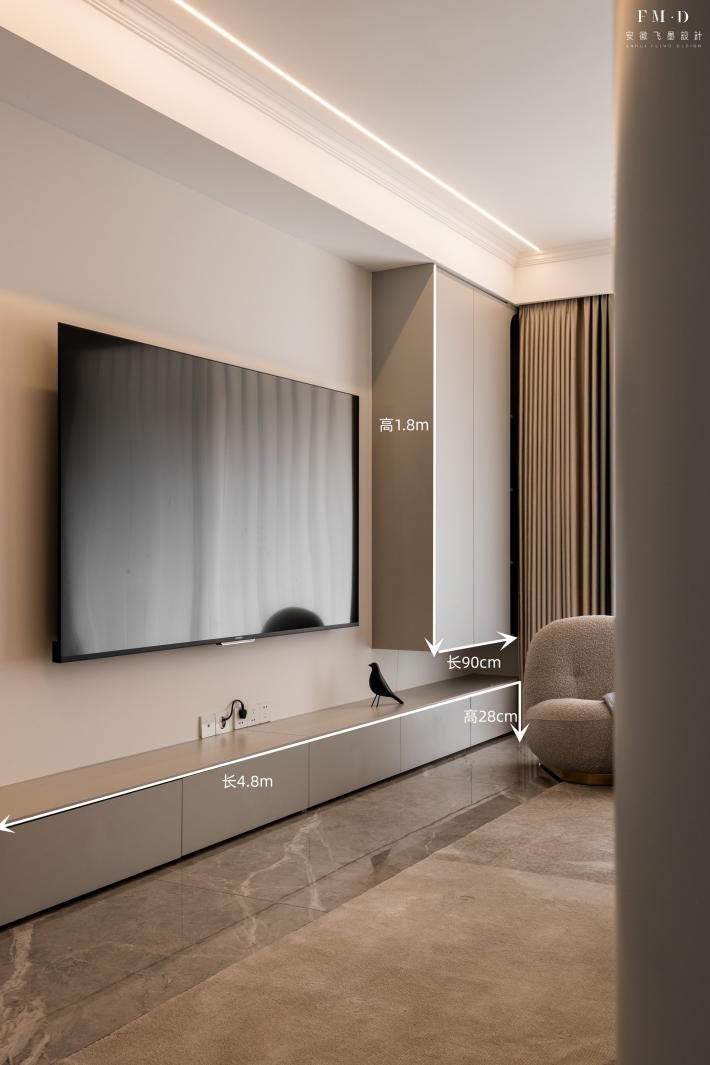 客厅白墙电视墙,电视墙有门做大白墙