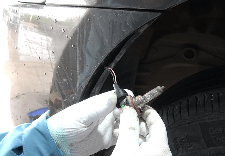 天籁改装几何光束大灯,2012款天籁更换led大灯