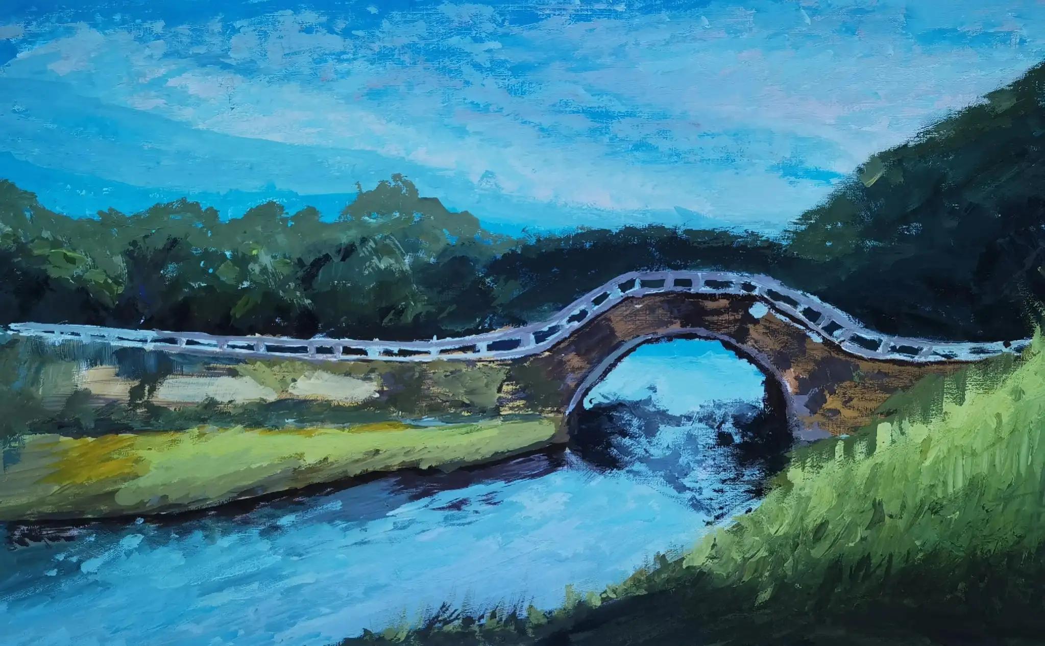 叶县迎国庆书画展,叶县融通实验高中国庆画展