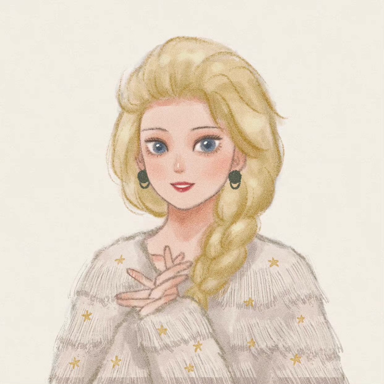 迪士尼公主头像闺蜜手绘可爱卡通,女孩儿闺蜜头像五人迪士尼公主款