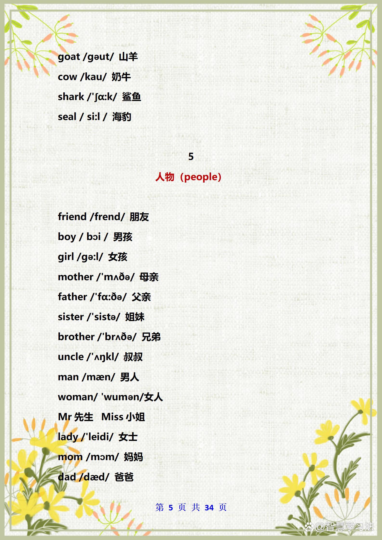 小学英语五年级下册单词加音标,小学英语班主任整理笔记