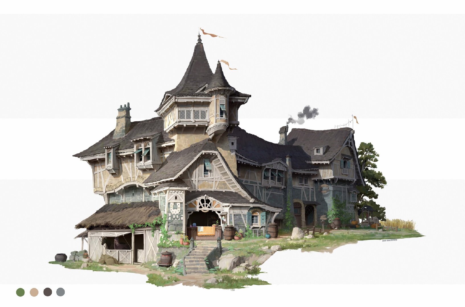 水果和建筑结合的创意图,水果与建筑创意图