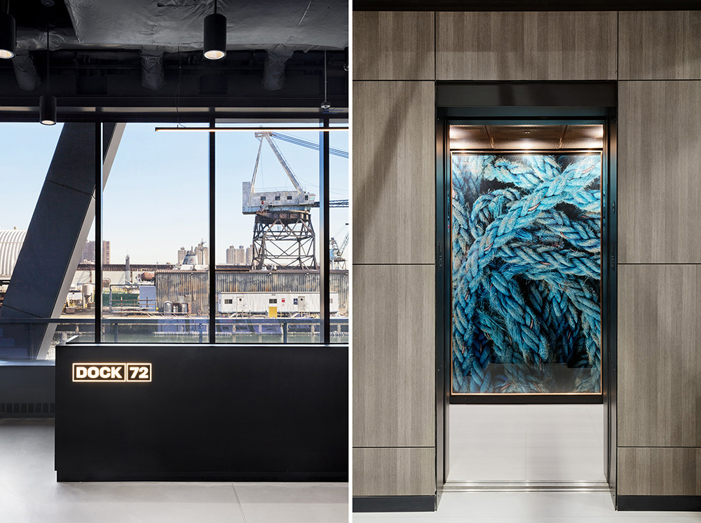 轻奢酒店风纽约Dock72写字楼大堂与公共空间设计欣赏