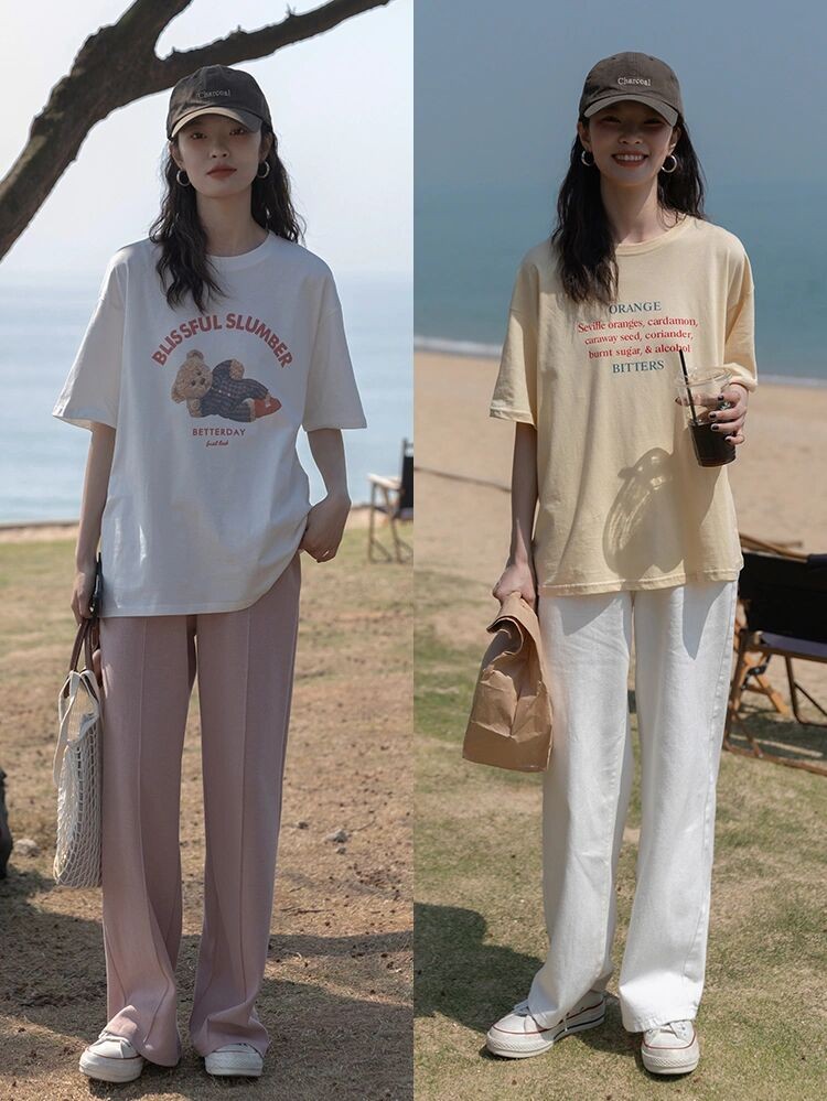 35岁穿的今年流行什么款t恤,夏款彩色t恤怎么穿出高级感