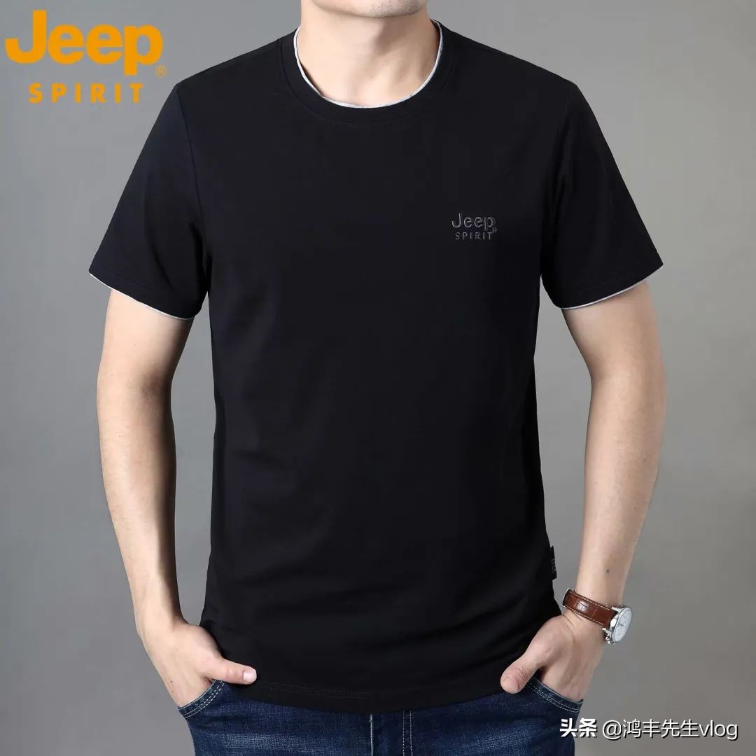 jeep短袖t恤专卖店男装翻领,jeep短袖t恤男纯棉官方正品