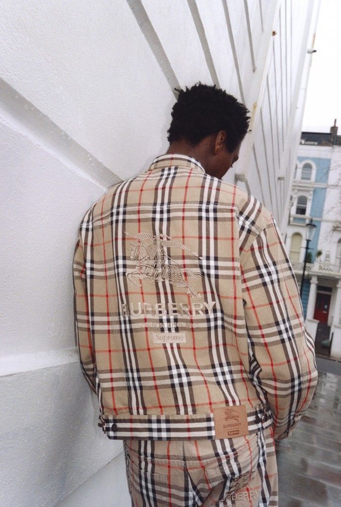 supremexburberry短袖,supremeburberry联名款