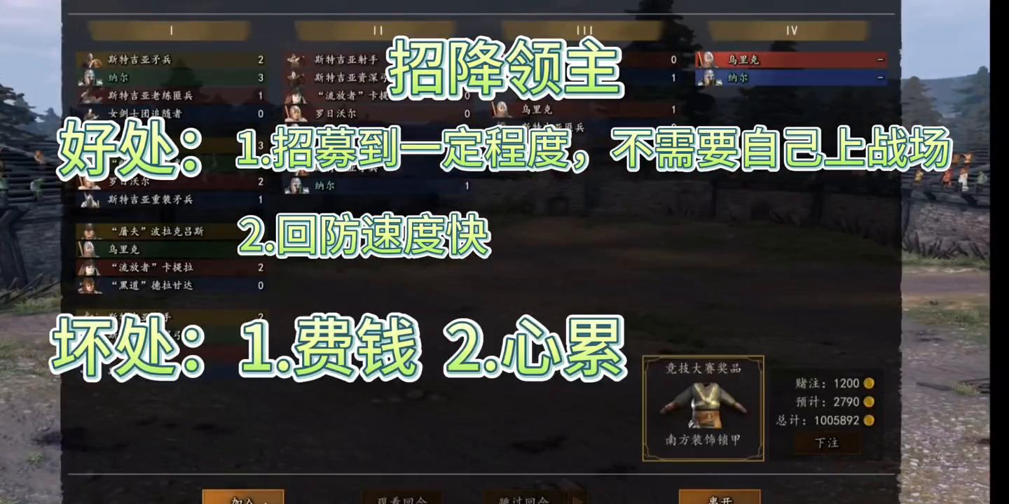 骑马与砍杀2招降领主失败,骑马与砍杀2招哪些领主好