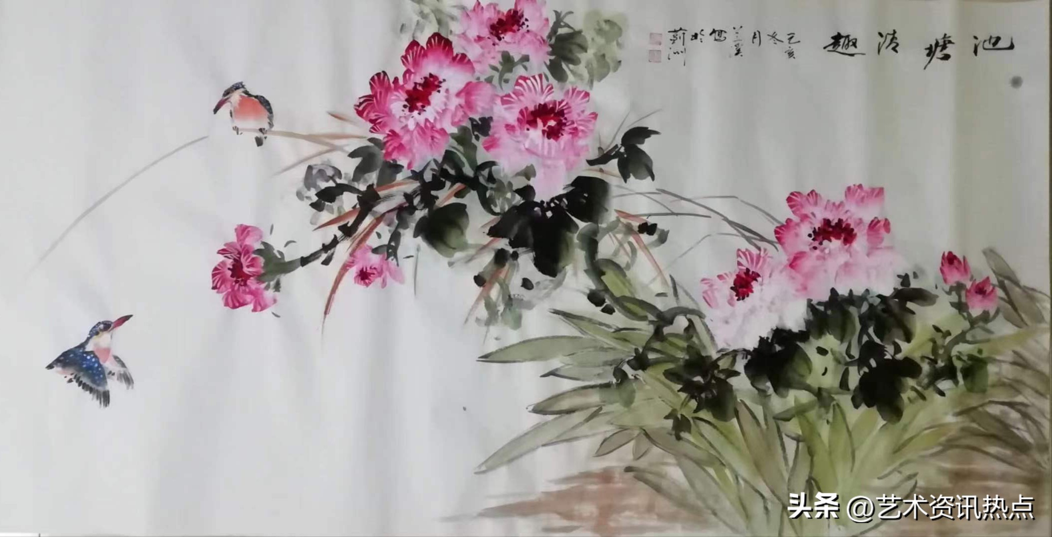 名家推荐|画家李维娜，惟妙惟肖婀娜多姿之芙蓉图