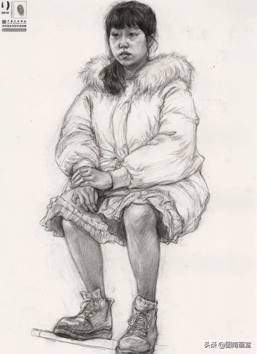 中国美术学院素描头像高分作品,全国素描高分作品