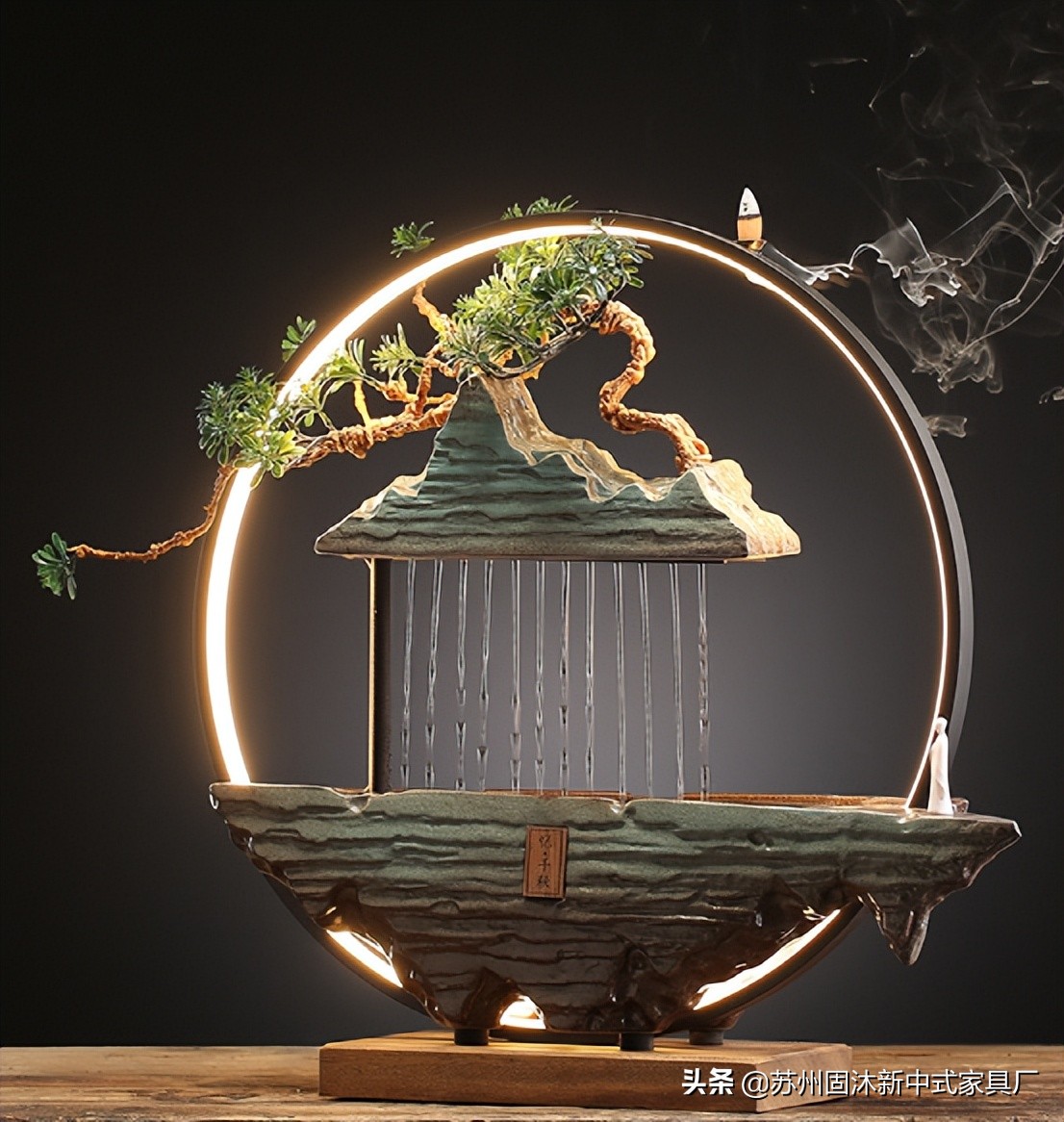 禅意新中式原木大平层,新中式原木禅意软装元素