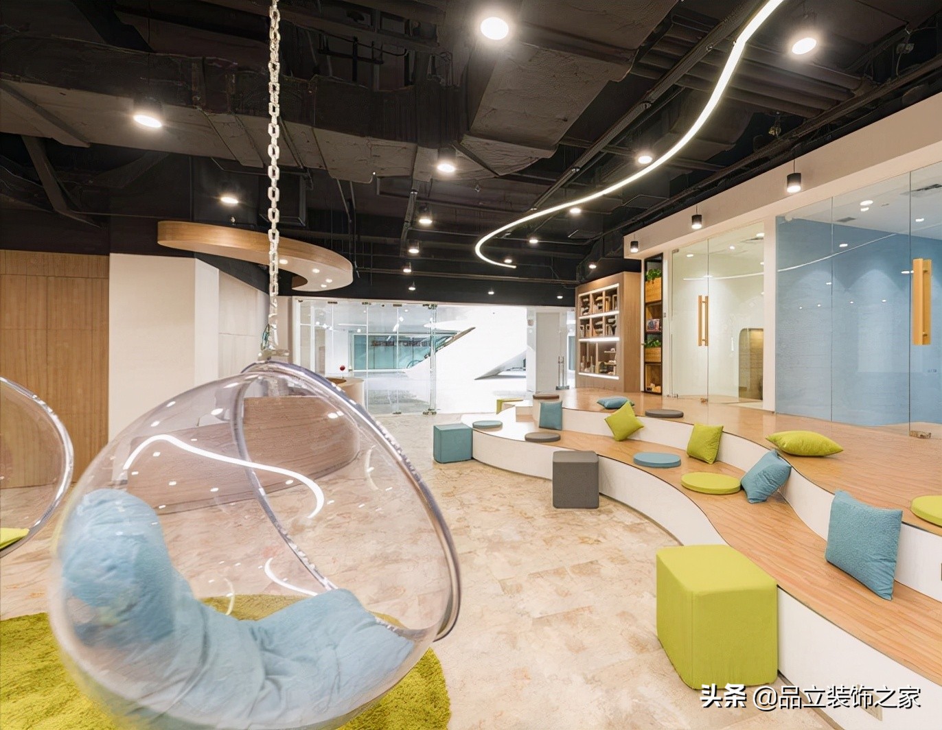 英语培训机构装修设计效果图,90平英语培训机构装修风格案例