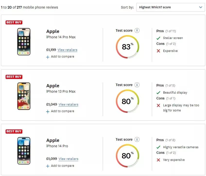 苹果公认最好手机排行榜前十名,全球最强的苹果手机排行榜第一名