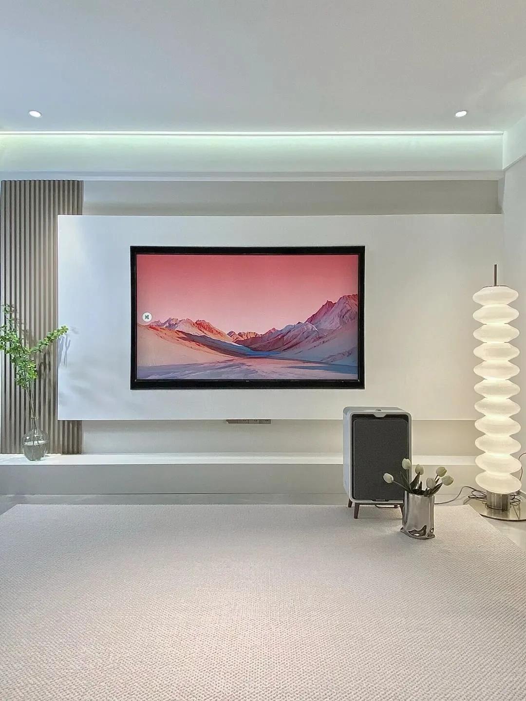 最流行格栅电视背景墙,30款背景墙