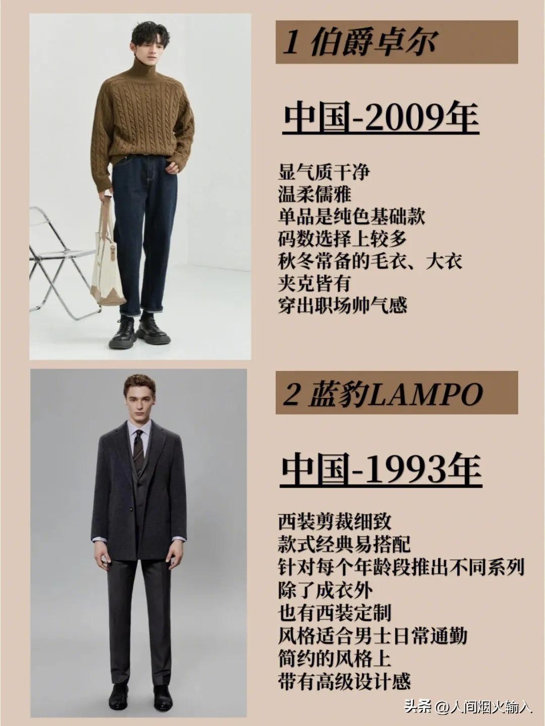 10大品牌商务男装,10大品牌联营男装