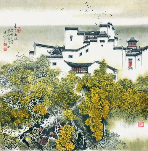 中国画山水画名作高清图片,古代名家横幅山水画作品欣赏