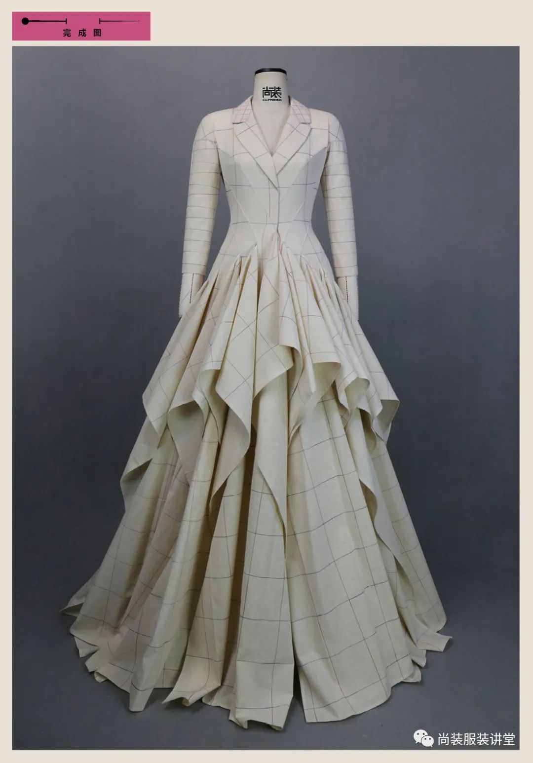 连帽连体服的裁剪方法,玩转立体几何剪裁服装